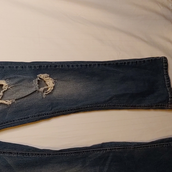 Joe Boxer Button Fly Denim Jeans Size 15 Womens distressed - Picture 8 of 16